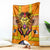 Swaziland Blanket Lion Shield and Leopard Print Tribal Design