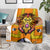 Swaziland Blanket Lion Shield and Leopard Print Tribal Design