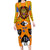 Swaziland Family Matching Long Sleeve Bodycon Dress and Hawaiian Shirt Lion Shield and Leopard Print Tribal Design