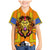 Swaziland Family Matching Mermaid Dress and Hawaiian Shirt Lion Shield and Leopard Print Tribal Design