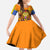 Swaziland Family Matching Off The Shoulder Long Sleeve Dress and Hawaiian Shirt Lion Shield and Leopard Print Tribal Design