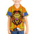 Swaziland Family Matching Off The Shoulder Long Sleeve Dress and Hawaiian Shirt Lion Shield and Leopard Print Tribal Design