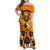 Swaziland Family Matching Off Shoulder Maxi Dress and Hawaiian Shirt Lion Shield and Leopard Print Tribal Design