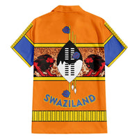 Swaziland Family Matching Off Shoulder Short Dress and Hawaiian Shirt Lion Shield and Leopard Print Tribal Design