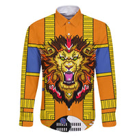 Swaziland Family Matching Off Shoulder Short Dress and Hawaiian Shirt Lion Shield and Leopard Print Tribal Design