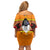 Swaziland Family Matching Off Shoulder Short Dress and Hawaiian Shirt Lion Shield and Leopard Print Tribal Design