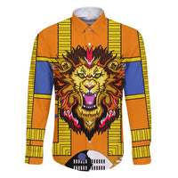 Swaziland Family Matching Puletasi and Hawaiian Shirt Lion Shield and Leopard Print Tribal Design