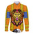 Swaziland Family Matching Summer Maxi Dress and Hawaiian Shirt Lion Shield and Leopard Print Tribal Design