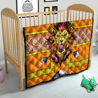Swaziland Quilt Lion Shield and Leopard Print Tribal Design