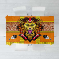 Swaziland Tablecloth Lion Shield and Leopard Print Tribal Design