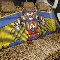 Swaziland Back Car Seat Cover Coat of Arms Lion Elephant Shield Leopard Print Design