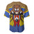 Swaziland Baseball Jersey Coat of Arms Lion Elephant Shield Leopard Print Design