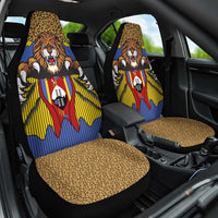 Swaziland Car Seat Cover Coat of Arms Lion Elephant Shield Leopard Print Design