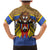 Swaziland Family Matching Mermaid Dress and Hawaiian Shirt Coat of Arms Lion Elephant Shield Leopard Print Design