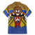 Swaziland Family Matching Mermaid Dress and Hawaiian Shirt Coat of Arms Lion Elephant Shield Leopard Print Design