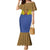 Swaziland Family Matching Mermaid Dress and Hawaiian Shirt Coat of Arms Lion Elephant Shield Leopard Print Design