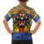 Swaziland Family Matching Off The Shoulder Long Sleeve Dress and Hawaiian Shirt Coat of Arms Lion Elephant Shield Leopard Print Design