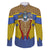 Swaziland Family Matching Off The Shoulder Long Sleeve Dress and Hawaiian Shirt Coat of Arms Lion Elephant Shield Leopard Print Design