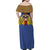 Swaziland Family Matching Off Shoulder Maxi Dress and Hawaiian Shirt Coat of Arms Lion Elephant Shield Leopard Print Design