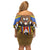 Swaziland Family Matching Off Shoulder Short Dress and Hawaiian Shirt Coat of Arms Lion Elephant Shield Leopard Print Design