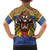 Swaziland Family Matching Summer Maxi Dress and Hawaiian Shirt Coat of Arms Lion Elephant Shield Leopard Print Design