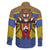 Swaziland Family Matching Summer Maxi Dress and Hawaiian Shirt Coat of Arms Lion Elephant Shield Leopard Print Design