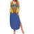 Swaziland Family Matching Summer Maxi Dress and Hawaiian Shirt Coat of Arms Lion Elephant Shield Leopard Print Design