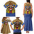 Swaziland Family Matching Tank Maxi Dress and Hawaiian Shirt Coat of Arms Lion Elephant Shield Leopard Print Design