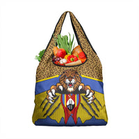 Swaziland Grocery Bag Coat of Arms Lion Elephant Shield Leopard Print Design