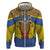 Swaziland Hoodie Coat of Arms Lion Elephant Shield Leopard Print Design