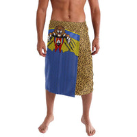 Swaziland Lavalava Coat of Arms Lion Elephant Shield Leopard Print Design