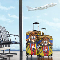Swaziland Luggage Cover Coat of Arms Lion Elephant Shield Leopard Print Design