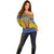 Swaziland Off Shoulder Sweater Coat of Arms Lion Elephant Shield Leopard Print Design