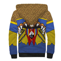 Swaziland Sherpa Hoodie Coat of Arms Lion Elephant Shield Leopard Print Design