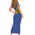 Swaziland Short Sleeve Bodycon Dress Coat of Arms Lion Elephant Shield Leopard Print Design