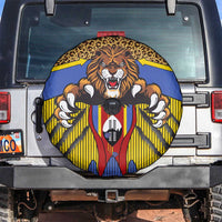 Swaziland Spare Tire Cover Coat of Arms Lion Elephant Shield Leopard Print Design