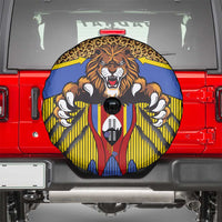 Swaziland Spare Tire Cover Coat of Arms Lion Elephant Shield Leopard Print Design