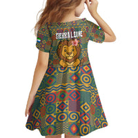 Sierra Leone Family Matching Mermaid Dress and Hawaiian Shirt with Cute Lion Playing Djembe Drum and Tribal Pattern Design