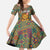 Sierra Leone Family Matching Short Sleeve Bodycon Dress and Hawaiian Shirt with Cute Lion Playing Djembe Drum and Tribal Pattern Design