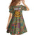 Sierra Leone Family Matching Short Sleeve Bodycon Dress and Hawaiian Shirt with Cute Lion Playing Djembe Drum and Tribal Pattern Design