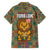 Sierra Leone Hawaiian Shirt with Cute Lion Playing Djembe Drum and Tribal Pattern Design
