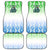 Sierra Leone Car Mats with Tribal Chimpanzee Design and Green Blue Gradient Pattern