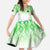 Sierra Leone Family Matching Mermaid Dress and Hawaiian Shirt with Tribal Chimpanzee Design and Green Blue Gradient Pattern