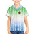 Sierra Leone Hawaiian Shirt with Tribal Chimpanzee Design and Green Blue Gradient Pattern