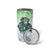 Sierra Leone Tumbler Cup with Tribal Chimpanzee Design and Green Blue Gradient Pattern