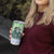 Sierra Leone Tumbler Cup with Tribal Chimpanzee Design and Green Blue Gradient Pattern