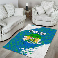 Sierra Leone Crest Area Rug with National Coat of Arms and Flag Colors