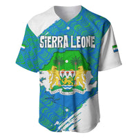 Sierra Leone Crest Baseball Jersey with National Coat of Arms and Flag Colors