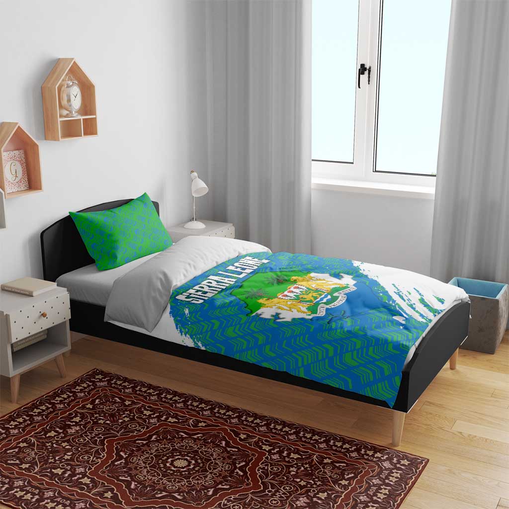 Sierra Leone Crest Bedding Set with National Coat of Arms and Flag Colors