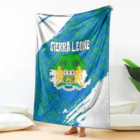 Sierra Leone Crest Blanket with National Coat of Arms and Flag Colors